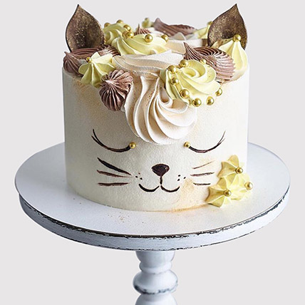 Online Cute Cat Fondant Truffle Cake Gift Delivery In Singapore Ferns N Petals
