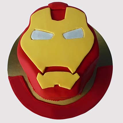 Online Iron Man Logo Shaped Truffle Cake Gift Delivery In Singapore Ferns N Petals