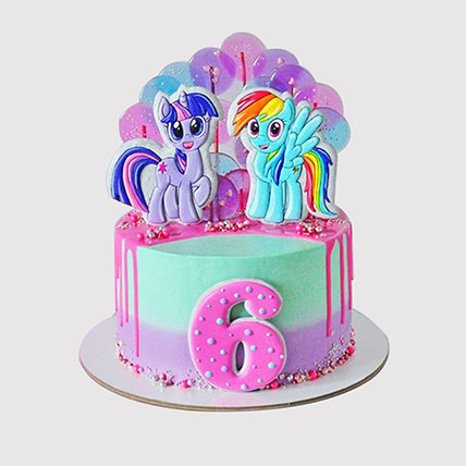 Online Rainbow Dash and Twilight Sparkle Truffle Cake Gift Delivery in  Singapore - FNP